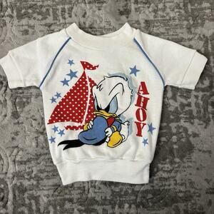 Vintage 1984 Disney Babies Newborn To 6 Months Sweatshirt Donald Duck AHOY